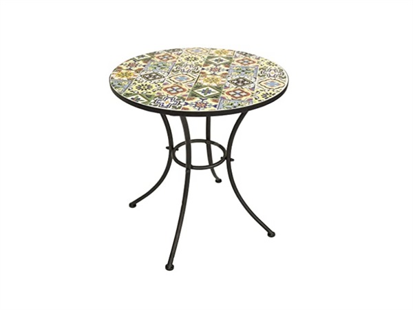 VERDELOOK Mosaico, tavolo rotondo Ø 60 cm - flower design