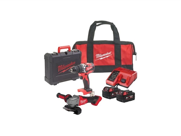 MILWAUKEE Kit trapano M18 CBLPP2E2-502C