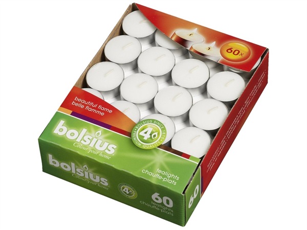 BOLSIUS Tealight - scatola 60 pz - 4 ore