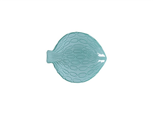 RITUALI DOMESTICI Susanna verde, piatto pesce s in vetro 19,5x16xh2,5 cm