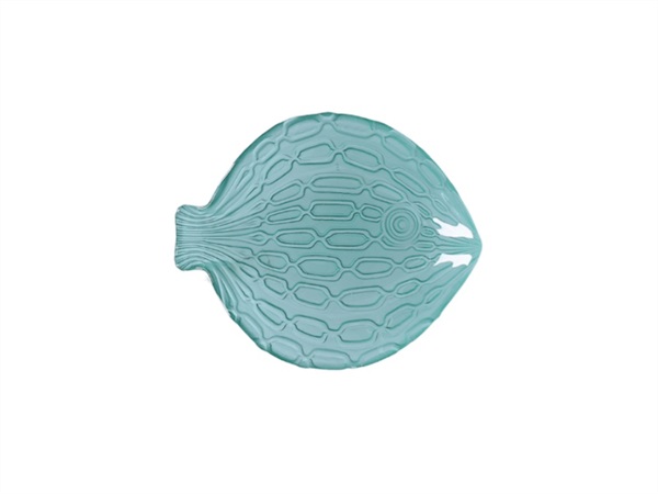 RITUALI DOMESTICI Susanna verde, piatto pesce m in vetro 25,5x20,5xh3 cm