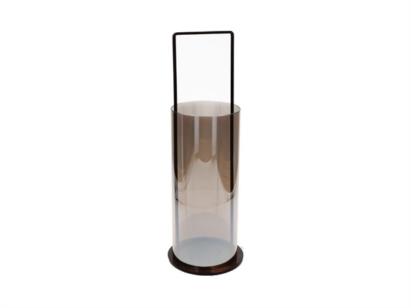 UNITABLE Disera, lanterna in vetro con manico interno in metallo nero l Ø15xh45 cm