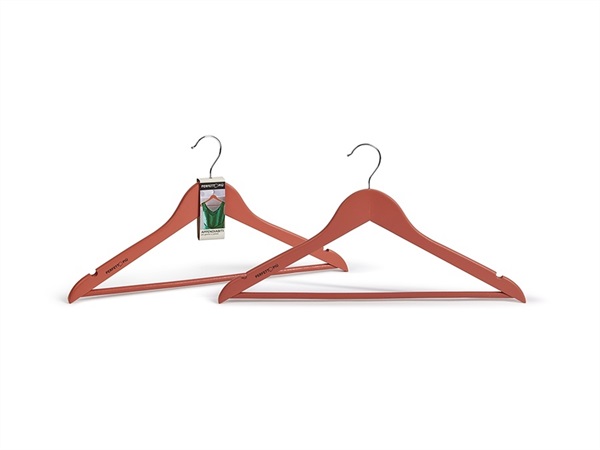 Appendiabiti Colors in legno laccato 44 cm, Marsala(Rosso)