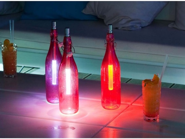 BOTTLELIGHT COMPANY Lampada a lume di bottiglia, luce bianca calda multicolore