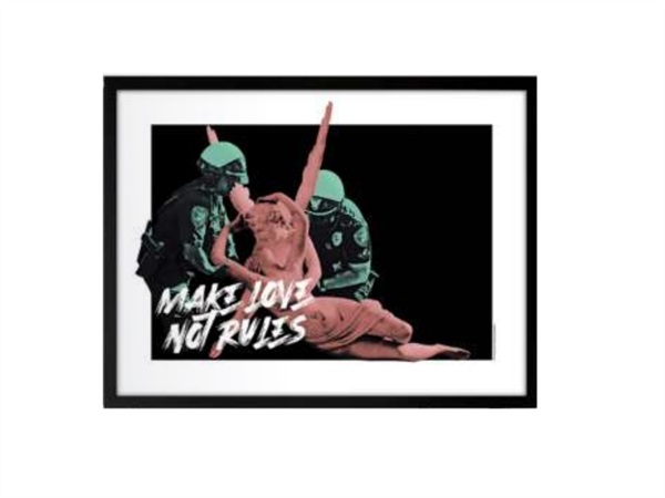 INDEPENDENT REPUBLIC Stampa con cornice 30x40, make love not rules