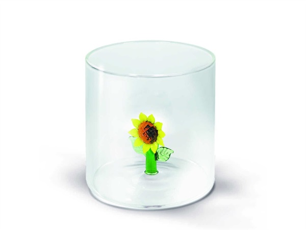 WD LIFESTYLE Bicchiere in vetro 250 ml, girasole