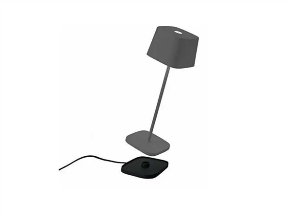ZAFFERANO S.R.L. Ofelia pro lampada da tavolo ricaricabile - grigio scuro