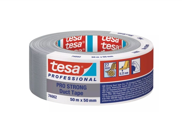 TESA Nastro pro strong duct tape 74662, m 50x50 mm, grigio