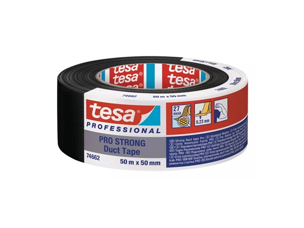 TESA Nastro pro strong duct tape 74662, m 50x50 mm, nero