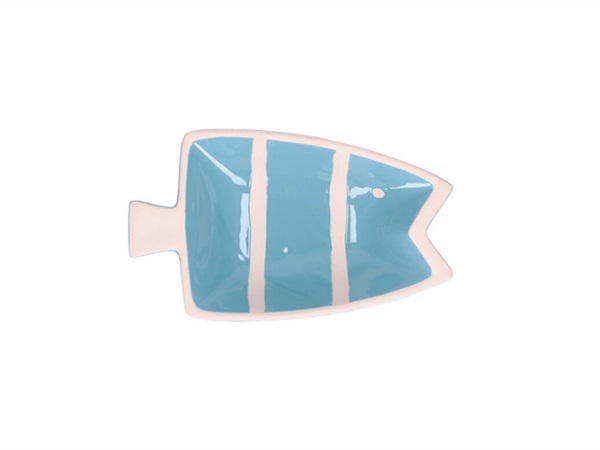 RITUALI DOMESTICI Pelagicoillogico, piatto pesce azzurro in stoneware 23,3x14xh4,5 cm