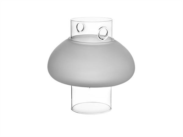 IVV Overnight, lampada da tavolo led wireless Ø 22 cm trasparente/sabbiato