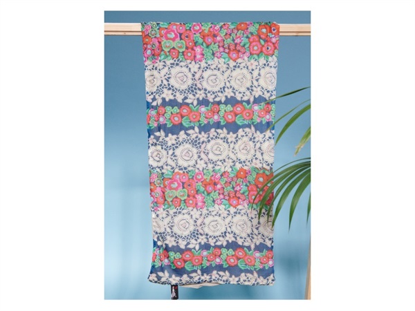 LUNA LLENA Fouta gipsy, telo spugna azzurro 180x105 cm