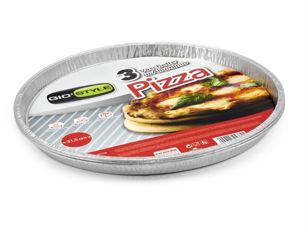 GIO STYLE Teglia alluminio pizza grande Ø 32, 3 pz