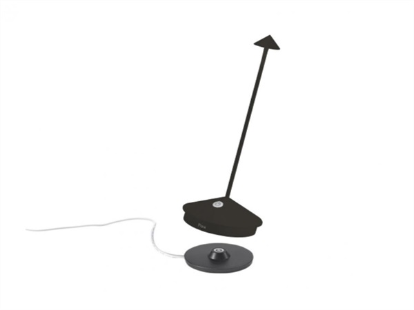 ZAFFERANO S.R.L. Pina pro lampada da tavolo ricaricabile - nero opaco