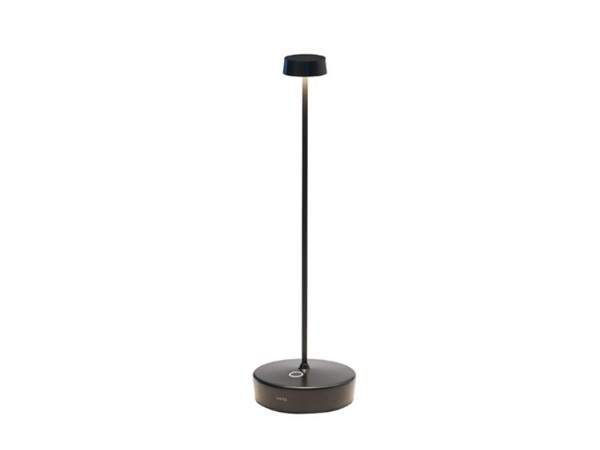 ZAFFERANO S.R.L. Swap pro, lampada da tavolo ricaricabile nero opaco
