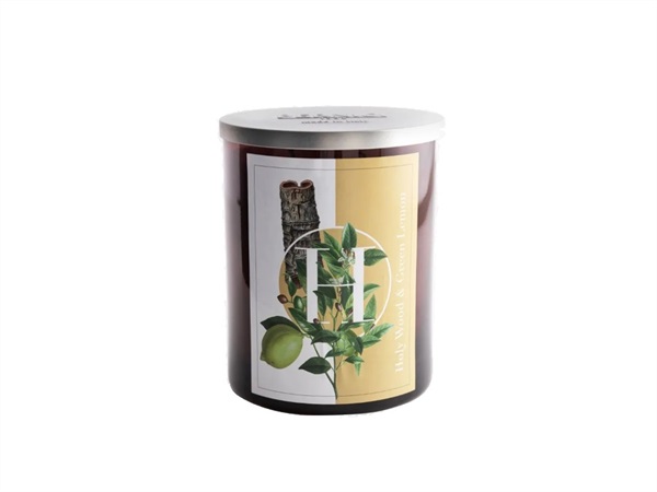 PERNICI Elementi, candela 900 gr. holy wood & green lemon - h