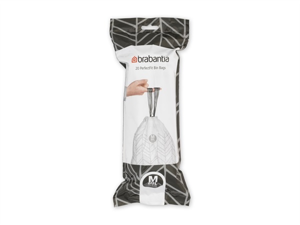 BRABANTIA Sacchetti PerfectFit, litri 60L - 20 pezzi