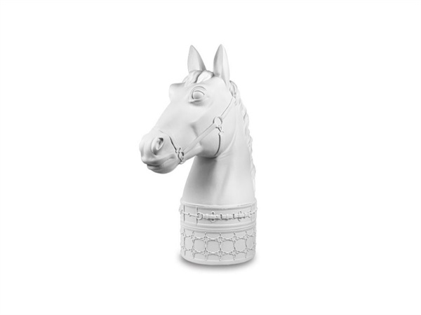 BACI MILANO Optical - Testa cavallo grande in poliresina bianco - H 51 cm