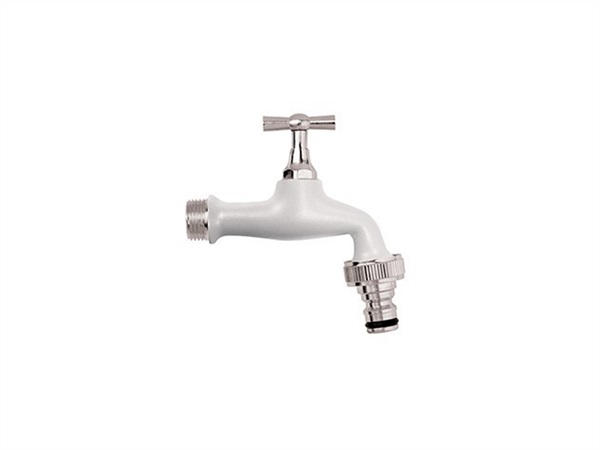 AQUAPOINT Rubinetto in ottone cromato verniciato, innesto rapido, bianco