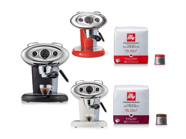 ILLYCAFFE' S.P.A Kit macchina da caffè X7 con 12 confezioni capsule caffè iperespresso classico e 10 confezioni capsule caffè iperespresso intenso