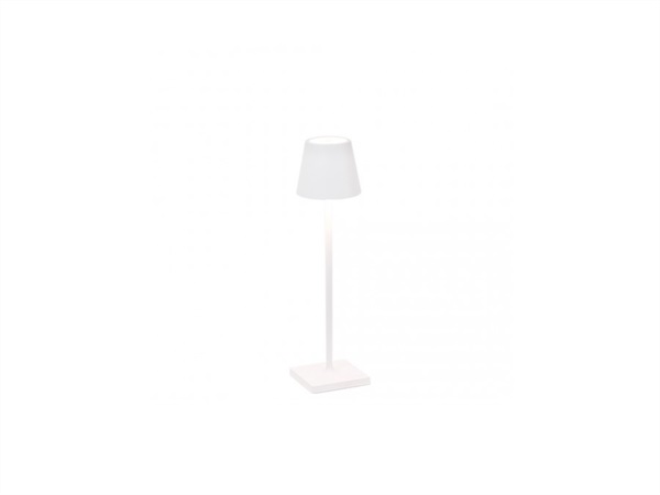 ZAFFERANO S.R.L. Poldina pro micro lampada da tavolo ricaricabile di zafferano - bianco opaco