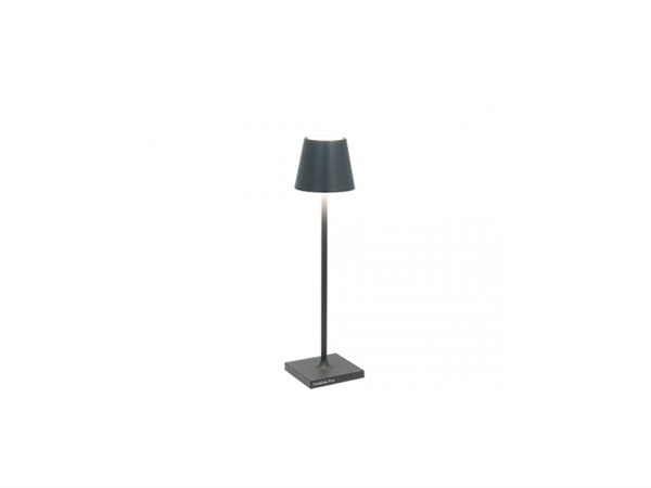 ZAFFERANO S.R.L. Poldina pro micro lampada da tavolo ricaricabile di zafferano - grigio scuro
