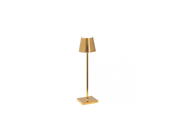 ZAFFERANO S.R.L. Poldina pro micro lampada da tavolo ricaricabile di zafferano - oro lucido