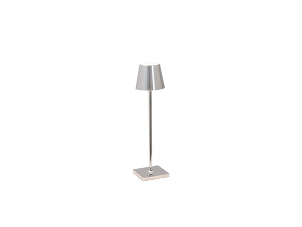 ZAFFERANO S.R.L. Poldina pro micro lampada da tavolo ricaricabile di zafferano - cromo lucido