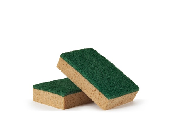 PERFETTO Spugna color tabacco e abrasivo verde PRO-800, conf.10 pezzi