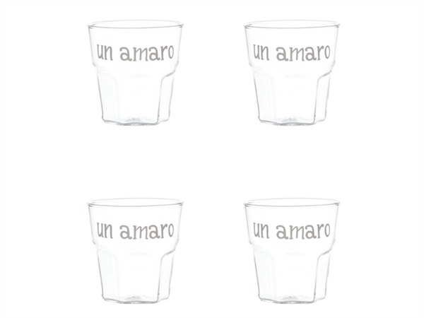 SIMPLE DAY LIVING & LIFESTYLE Set 4 bicchierini Un Amaro