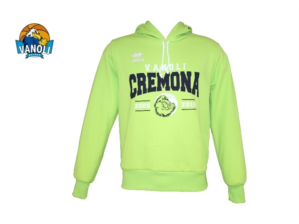 FELPA JONAS CON CAPPUCCIO VERDE FLUO