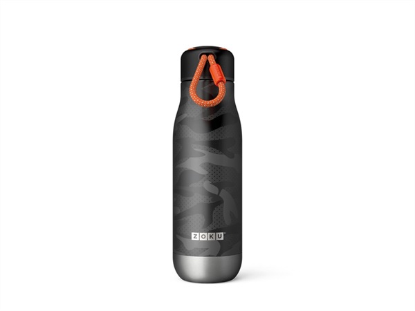 ZOKU Stainless steel, bottiglia termica in acciaio 500 ml - camouflage nero
