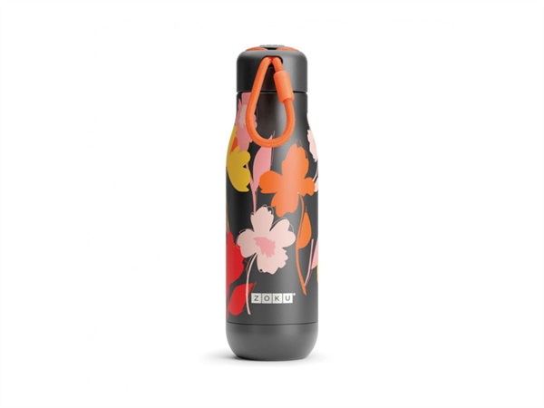 ZOKU Stainless steel, bottiglia termica in acciaio 500 ml - moonlight poppy