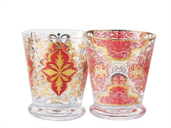 LIVELLARA S.R.L. Damasco, Set 2 Tumbler Red