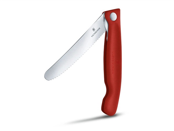 VICTORINOX Swiss Classic, coltello per verdure pieghevole rosso