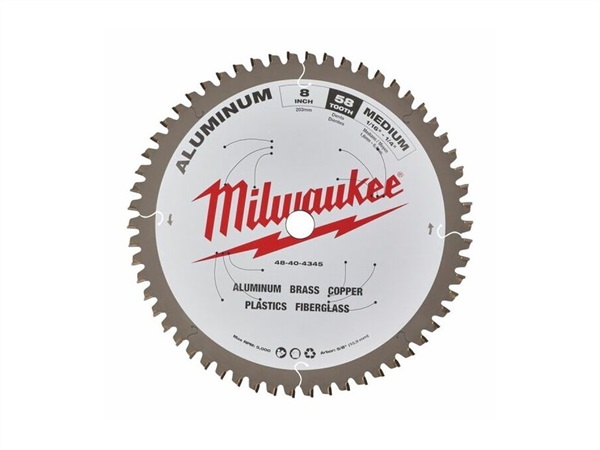 MILWAUKEE Lama circolare in metallo, 203X5/8X2.4X58, 58 denti