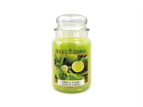 PRICE'S CANDLES Candela giara grande 630 g - lime & basil
