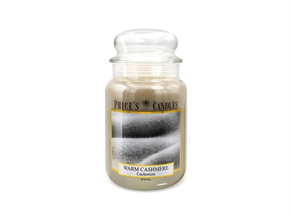 PRICE'S CANDLES Candela giara grande 630 g - warm cashmere