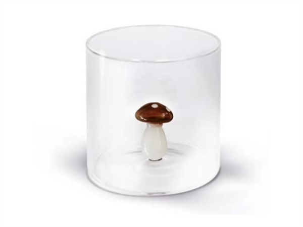 WD LIFESTYLE Bicchiere in vetro 250 ml, fungo