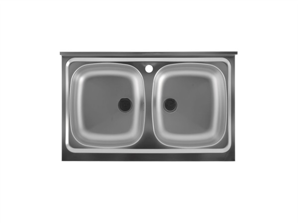 COLAVENE SPA Lavello in acciaio Inox doppia vasca, 90x50 cm. COD. 190100.