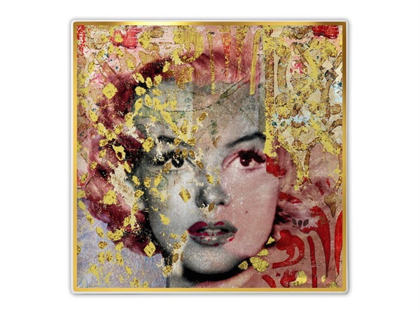 BACI MILANO Memories Marilyn - Vassoio gourmet quadrato in porcellana 11 x 11 cm