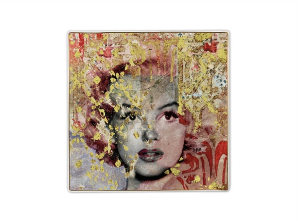 BACI MILANO Baci Milano - Memories Marilyn - Piatto gourmet midi in porcellana 21,5 x 21,5 cm