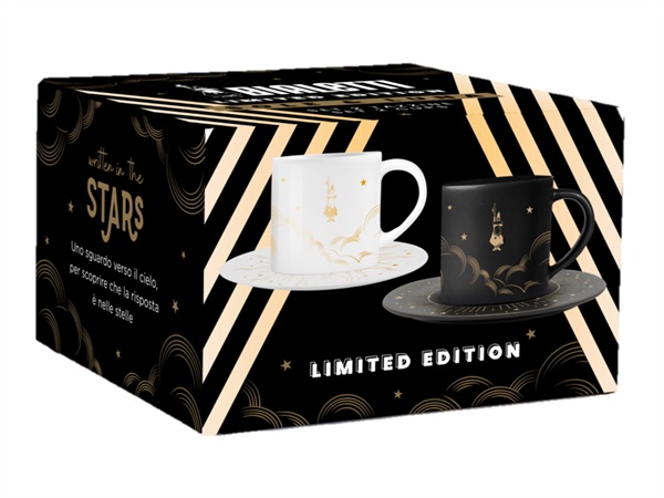 BIALETTI INDUSTRIE Sole & Luna, set 2 tazzine da caffè porcellana
