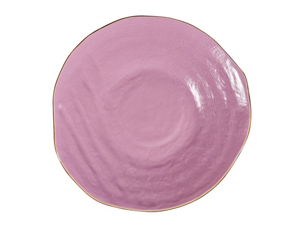 NOVITA' HOME Mediterraneo, piatto fondo rosa 24 cm