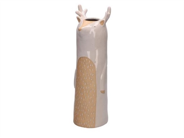 RITUALI DOMESTICI Gliamicidelbosco, vaso decorativo cervo Ø9,5 h33 cm