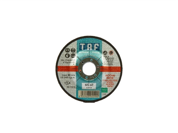 TAF ABRASIVI MOLE CENTRO DEPRESSO 125x6,5 mm, BIS60-C (A30P)