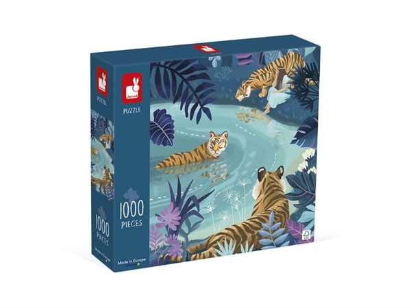 JANOD PUZZLE TIGRI AL CHIARO DI LUNA - 1000 PEZZI