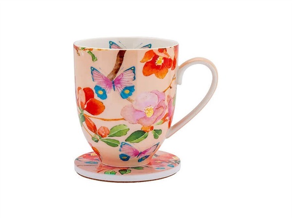 MAXWELL & WILLIAMS Posey, set tazza e sottobicchiere 400 ml Japonica Joy