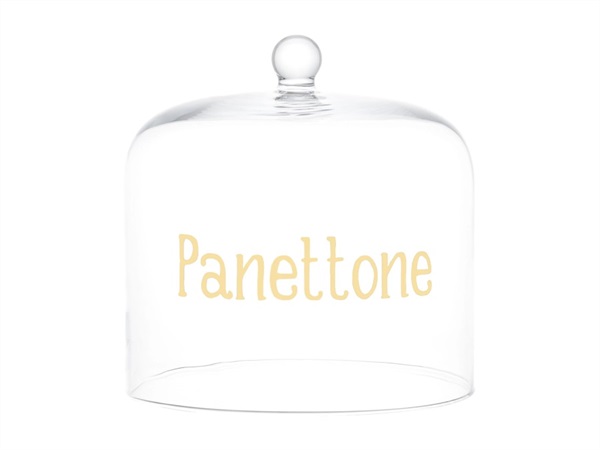 SIMPLE DAY LIVING & LIFESTYLE Campana in vetro decoro Panettone color oro, Ø 24,5 cm