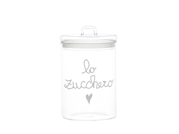 SIMPLE DAY LIVING & LIFESTYLE Barattolo in vetro Lo Zucchero, Ø 12 cm